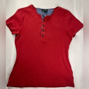 Lauren Ralph Lauren Red Short Sleeve Tee Size Medium